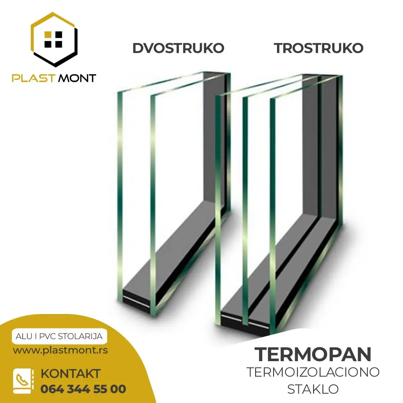 PVC prozor sa termopan staklom u stanu