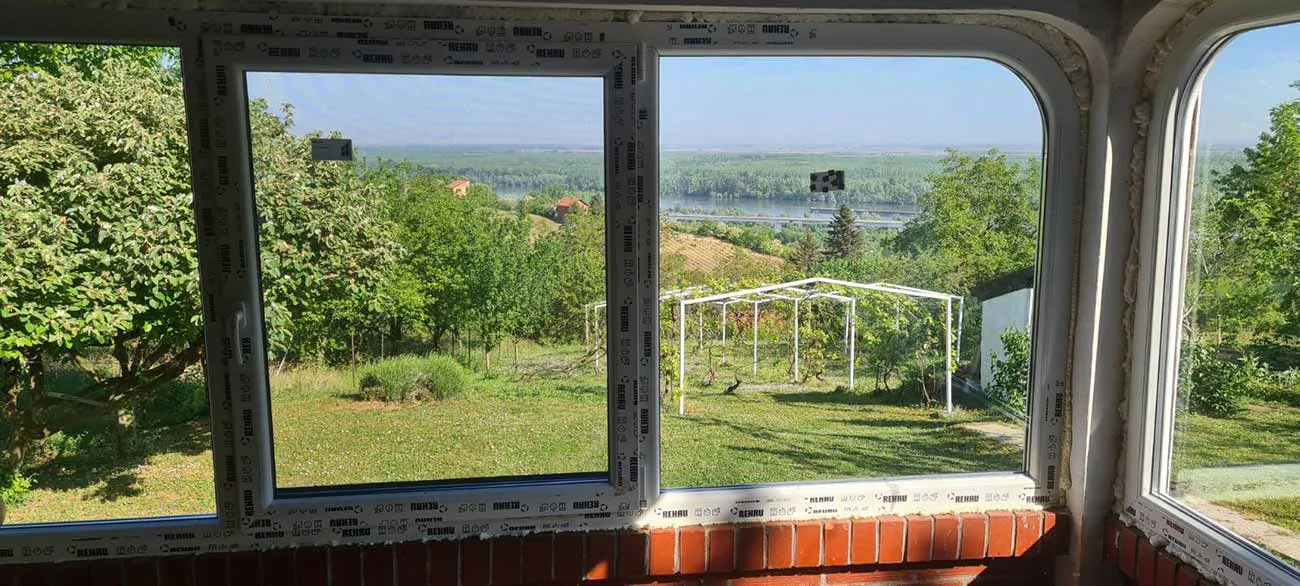 Beli PVC prozori, pogled iznutra